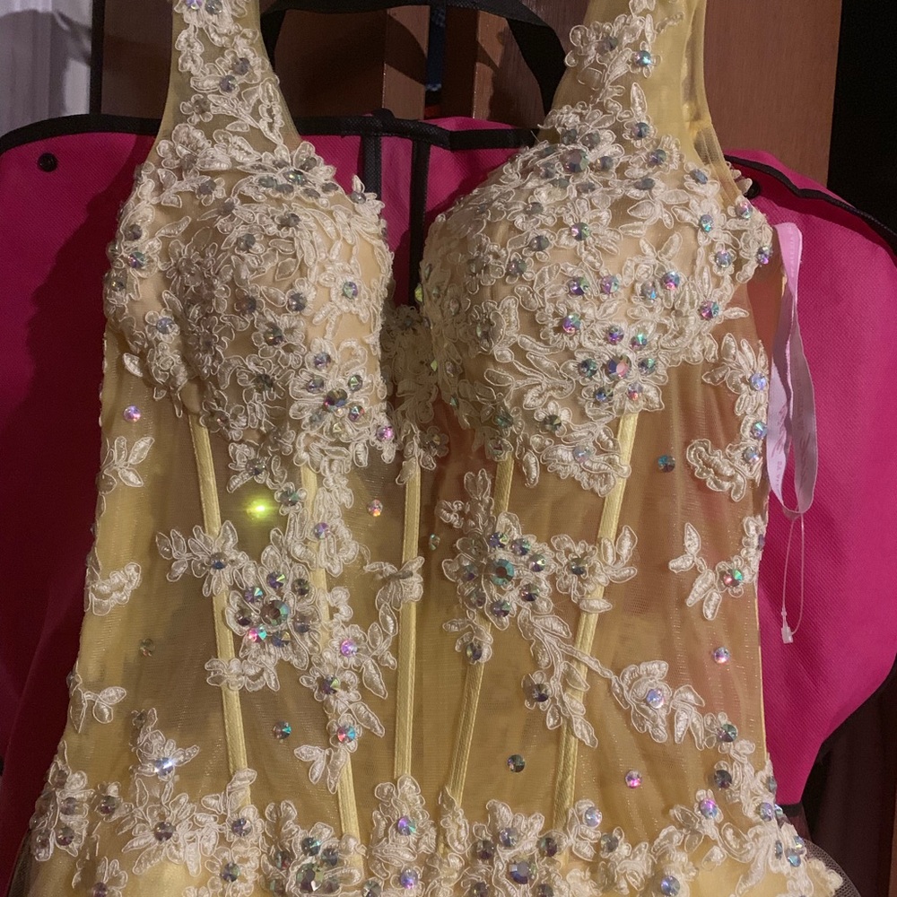 Yellow Prom Dress - Picture 2 of 4